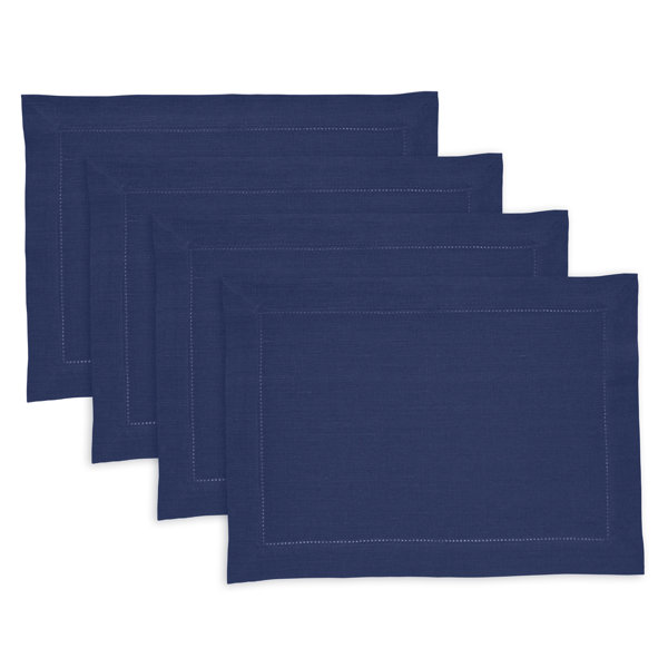 Solino Home Medium Weight Hemstitch 100 Pure Linen Placemats Wayfair